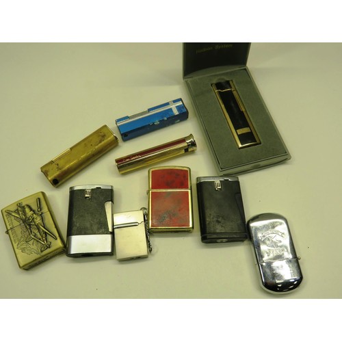 104 - 10 x LIGHTERS INCLUDING RONSON, PENGUIN ETC