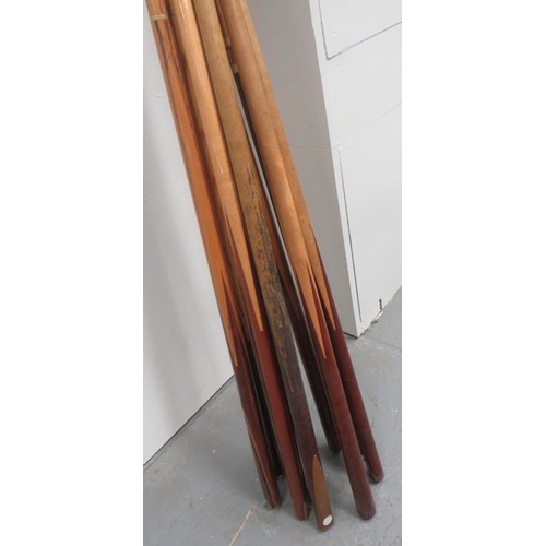 127 - 10 x POOL/SNOOKER CUES INCLUDING RILEY, BULLDOG ETC