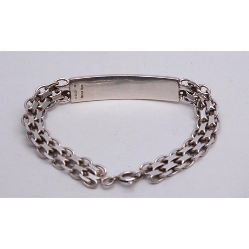 141 - SILVER IDENTITY BRACELET