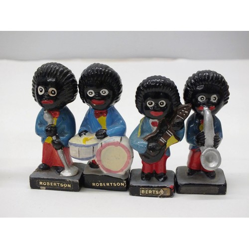 15 - SET OF NINE ROBERTSONS GOLLY PLASTER BAND INCLUDES, SINGER, GUITAR, DRUMMER, ACCORDIAN ETC