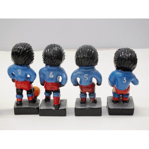 16 - EIGHT ROBERTSONS GOLLY FOOTBALLER FIGURES No's- 3,4,5,6,8,9,10,11