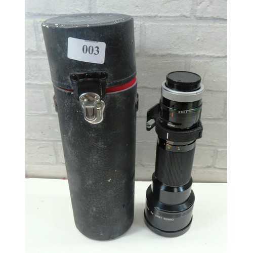 3 - CANON LENS FD 400MM 1.45 SSC WITH CASE