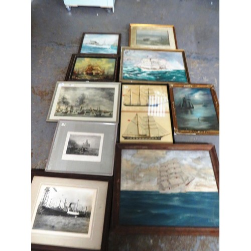 282 - TEN ASSORTED NAUTICAL PICTURES