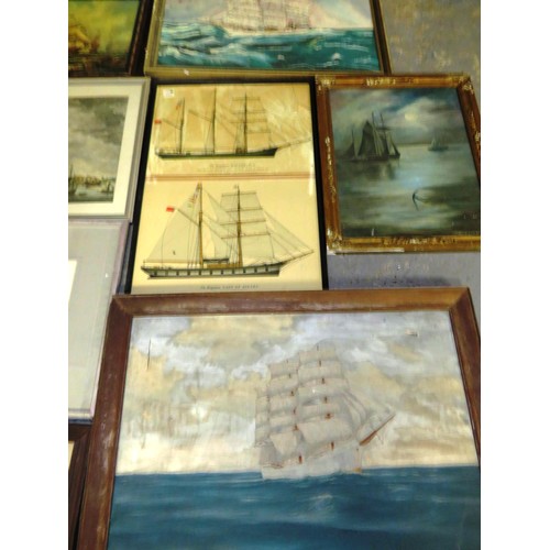 282 - TEN ASSORTED NAUTICAL PICTURES