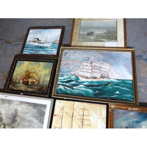 282 - TEN ASSORTED NAUTICAL PICTURES