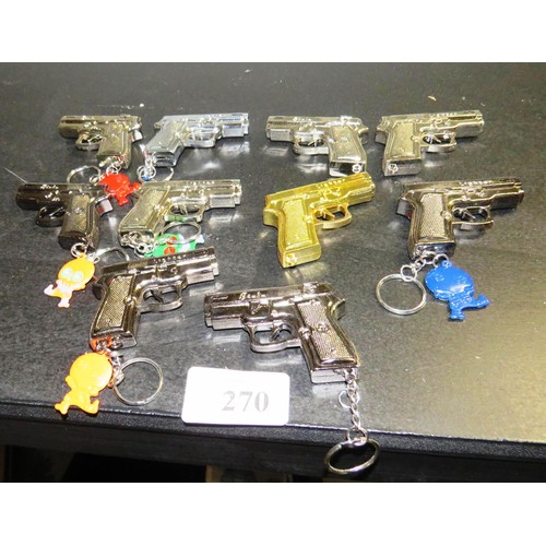 270 - TEN NOVELTY GUN LIGHTERS