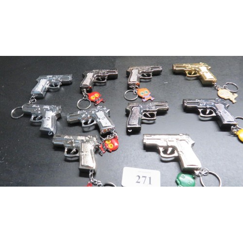 271 - TEN NOVELTY GUN LIGHTERS