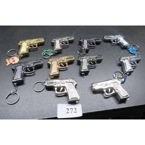 272 - TEN NOVELTY GUN LIGHTERS