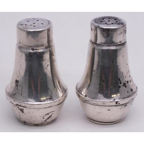 339 - DUCHIN CREATION SILVER CRUET SET WITH WEIGHTED BASE