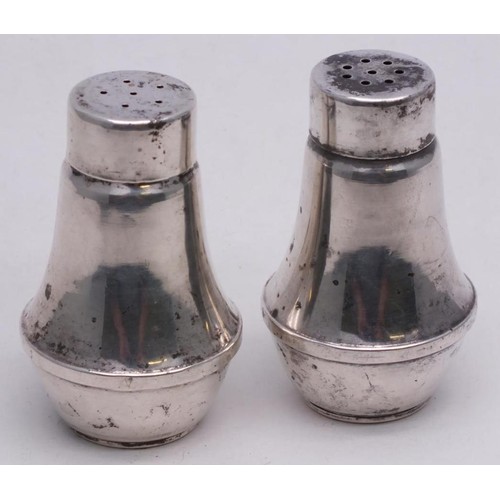 339 - DUCHIN CREATION SILVER CRUET SET WITH WEIGHTED BASE