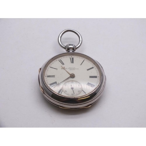 345 - ANTIQUE SILVER POCKET WATCH - MAKER BEVAN BIRKENHEAD