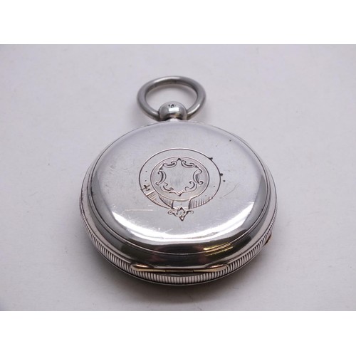 345 - ANTIQUE SILVER POCKET WATCH - MAKER BEVAN BIRKENHEAD