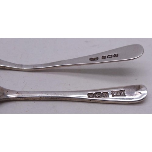 348 - SIX SILVER TEASPOONS AND SALT SPOONS