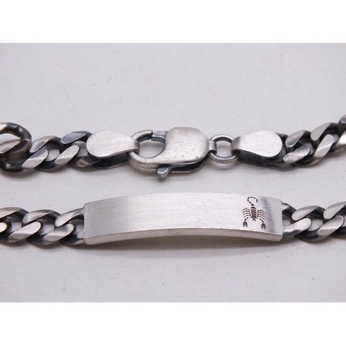 363 - TWO 925 SILVER I.D BRACELETS