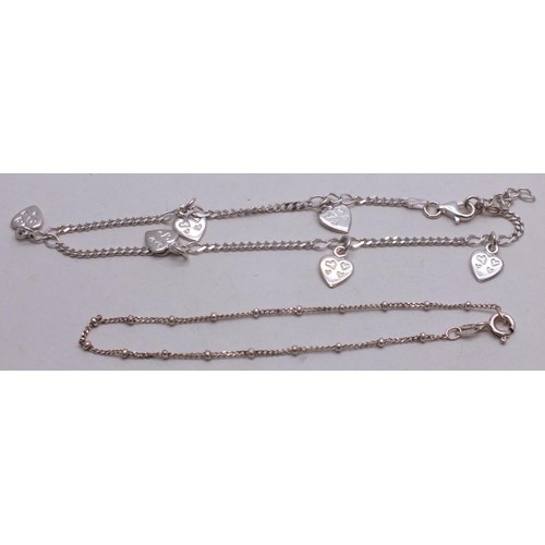 368 - 6 x SILVER BRACELETS