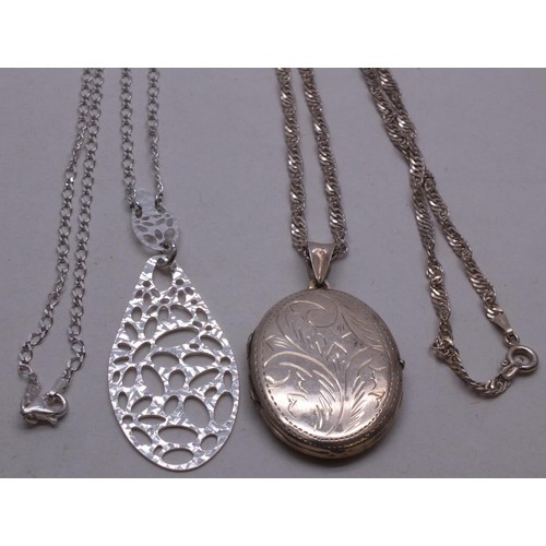 379 - 4 x SILVER NECKLACES