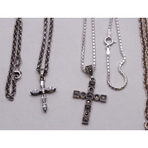 389 - 4 x SILVER NECKLACES