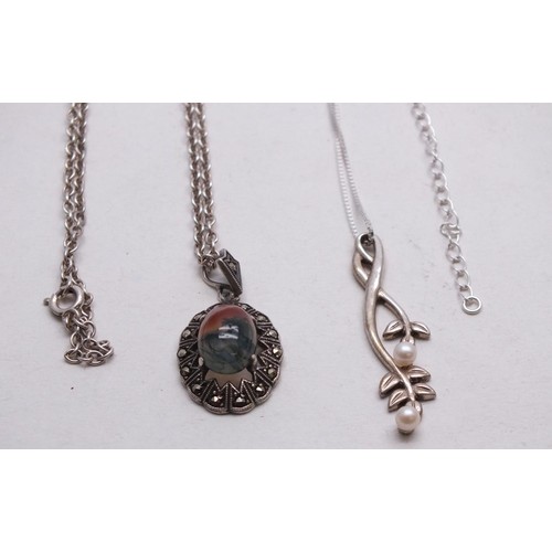 399 - 4 x SILVER NECKLACES