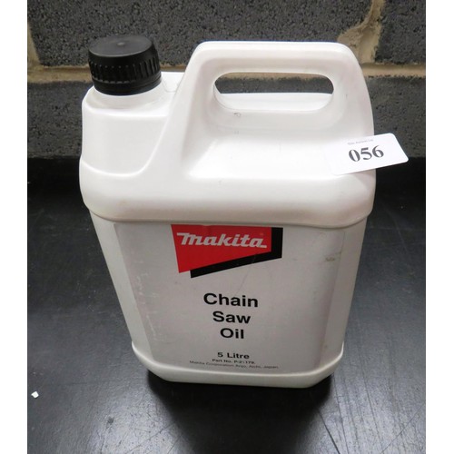 56 - MAKITA 5 LITRE CHAIN SAW OIL