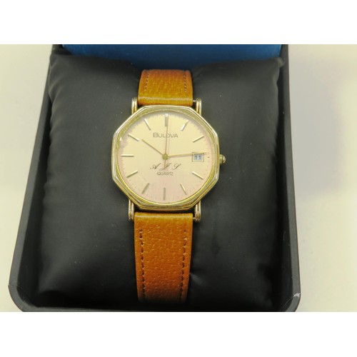 64 - BULOVA QUARTZ UNISEX WATCH NEW LONG LIFE BATTERY FITTED ALSO A QUALITY NEW STRAP IN FULL WORKING ORD... 