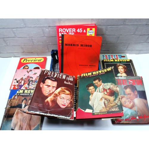 246 - 8 x VINTAGE FILM REVIEW AND PICTURE PARADE ANNUALS 1940'S /50'S AND MORRIS MINOR SERIES MM AND II MA... 