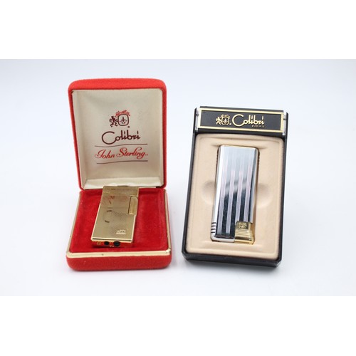 401 - 10 x Assorted Vintage COLIBRI Cigarette LIGHTERS Includes Boxed, Gold Tone, Ladies