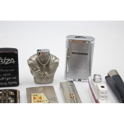 427 - 25 x Assorted Cigarette LIGHTERS Includes Vintage, Zippo Style, Novelty Etc