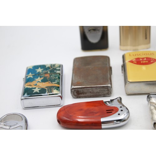 427 - 25 x Assorted Cigarette LIGHTERS Includes Vintage, Zippo Style, Novelty Etc