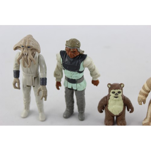 435 - 5 x Vintage STAR WARS Action Figures Includes Princess Leia, Squidface, Wicket, Etc.