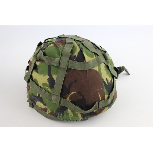 449 - 2 x Assorted MILITARY Helmets Includes WW2 Zuckerman, Modern with Camouflage Cover