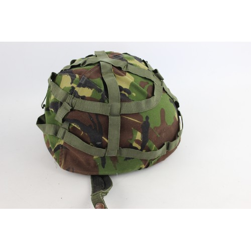 449 - 2 x Assorted MILITARY Helmets Includes WW2 Zuckerman, Modern with Camouflage Cover