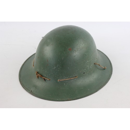 449 - 2 x Assorted MILITARY Helmets Includes WW2 Zuckerman, Modern with Camouflage Cover