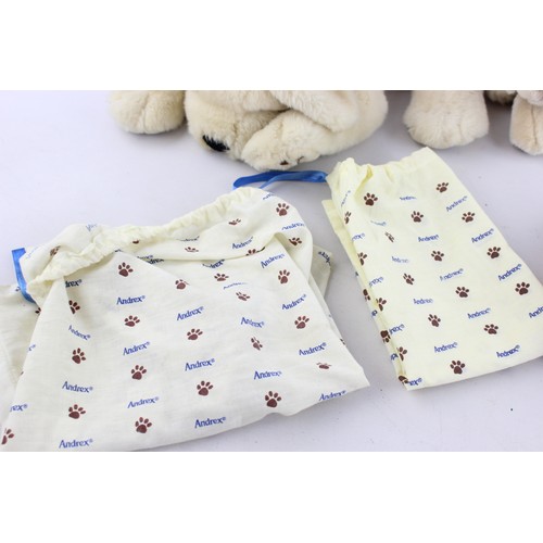 459 - 3 x Assorted ANDREX PUPPY Collectables Set Includes Slippers & Pyjama Case