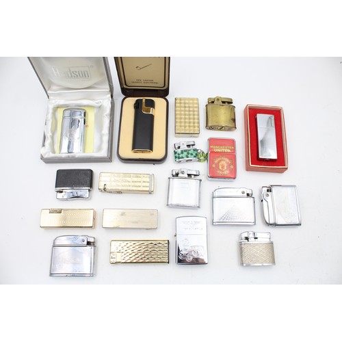 471 - 18 x Assorted Vintage BRANDED Cigarette LIGHTERS Includes Mosda, Hadson, Boxed Etc