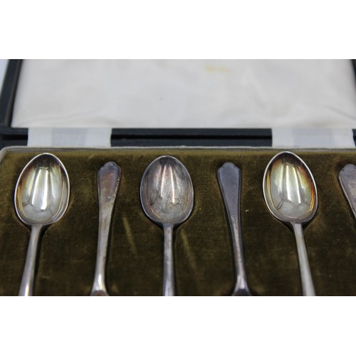 498 - Antique Hallmarked 1920 Sheffield STERLING SILVER Teaspoons Cased (53g)