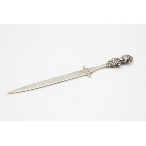 511 - Antique / Vintage Stamped .800 CONTINENTAL SILVER Letter Opener (34g)