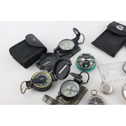 550 - 20 x Assorted COMPASSES Includes Vintage, Metal, Plastic, Cased Etc