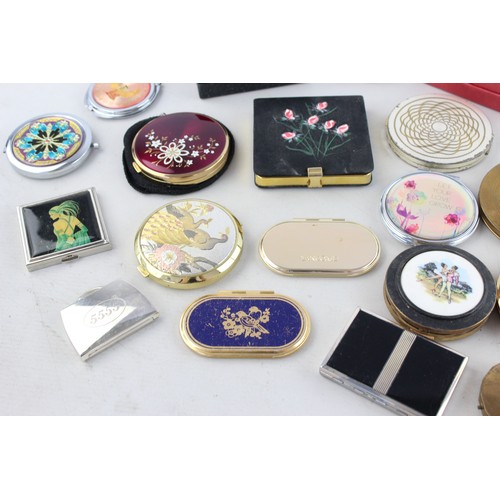 553 - 30 x Assorted Ladies VANITY Powder COMPACTS / MIRRORS Includes Stratton Ballerina