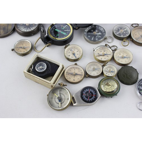 554 - 20 x Assorted COMPASSES Includes Vintage, Engineer, German Made Etc