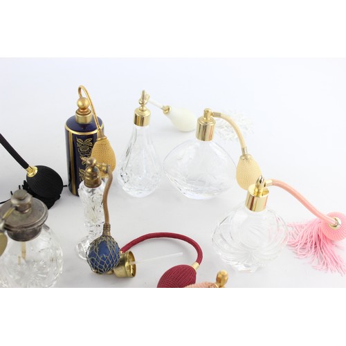 555 - 15 x Vintage LADIES VANITY Scent Bottles with Puff Atomisers Includes Royal Doulton