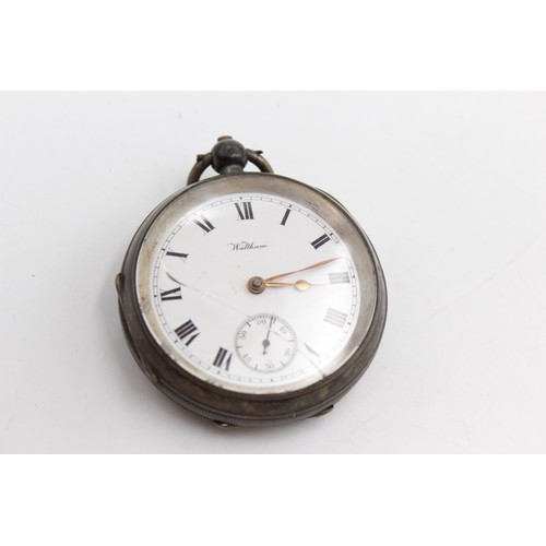 525 - Vintage Gents Hallmarked .925 SILVER Cased Open Face POCKET WATCH Key-Wind 133g