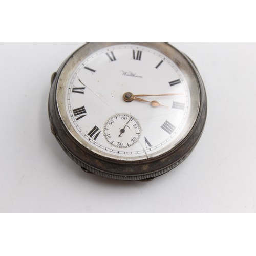 525 - Vintage Gents Hallmarked .925 SILVER Cased Open Face POCKET WATCH Key-Wind 133g