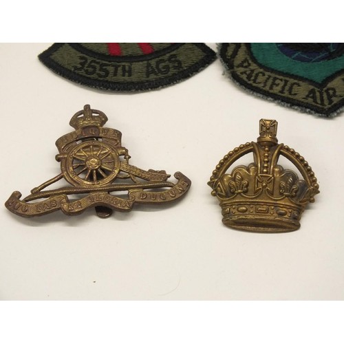 67 - VARIOUS MEDALS, BADGES AND BUTTONS ETC