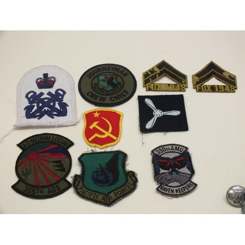 67 - VARIOUS MEDALS, BADGES AND BUTTONS ETC