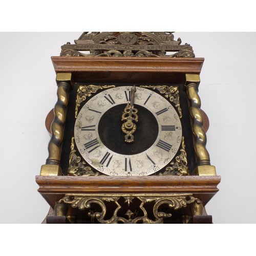 201 - DUTCH WARMINK WUBA  8 DAY WALL CLOCK