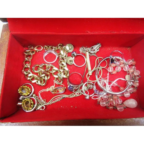 2 - BOX OF JEWELLERY INCLUDING SILVER