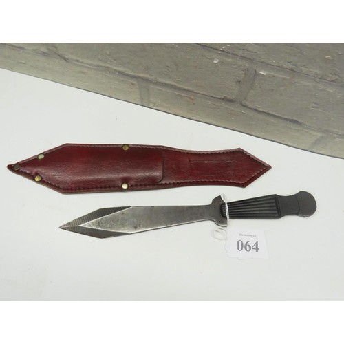 64 - THROWING KNIFE WITH SHEATH 91/4
