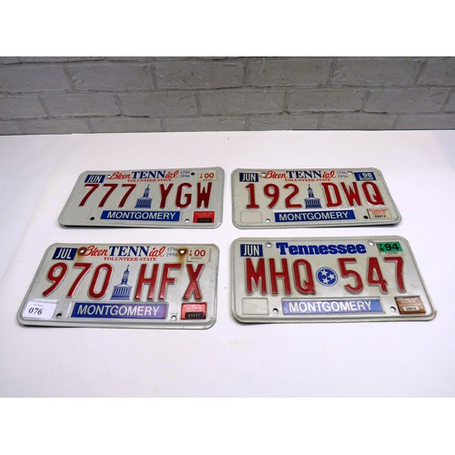 76 - FOUR AMERICAN MONTGOMERY METAL No PLATES