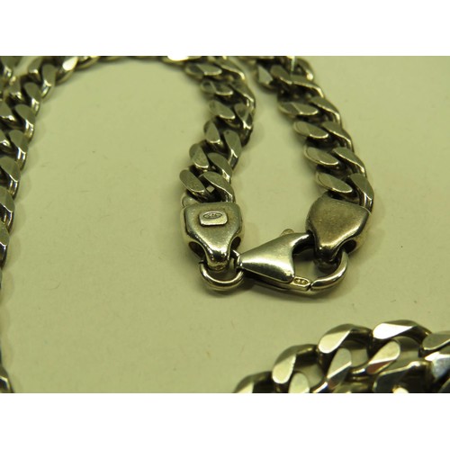 107 - 925 SILVER CURB NECKLACE- 52G- LENGTH 20