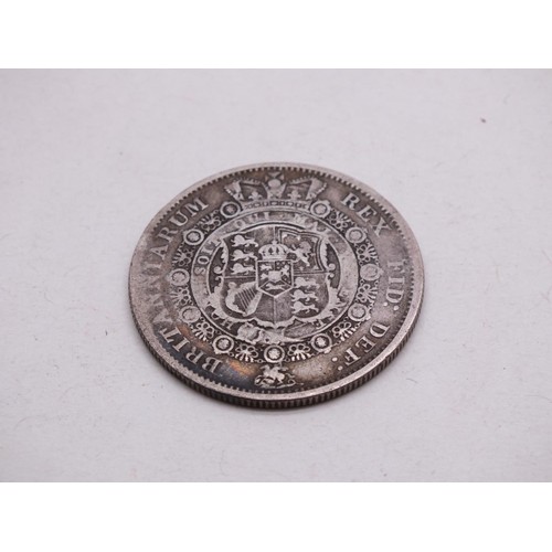 50 - GEO III, GEORGIAN SILVER HALFCROWN 1817